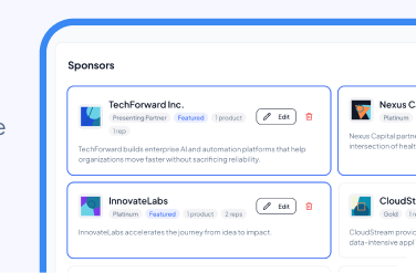 Sponsors panel